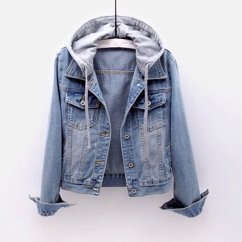 Jaqueta Jeans Feminina com Capuz - Frete Grátis – TechnoLoja