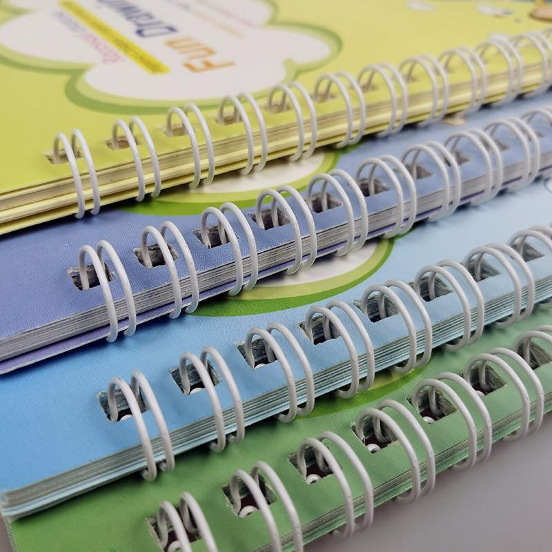 SankMagic™ - Conjunto 4 Cadernos de Caligrafia Mágicos Reutilizáveis - TechnoLoja