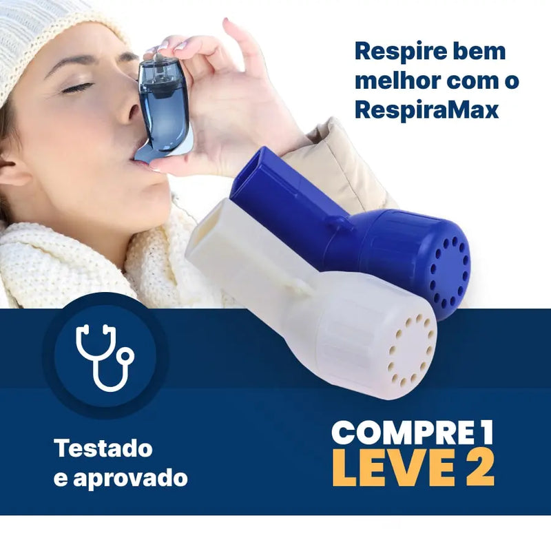 [COMPRE 1 LEVE 2] Respira Max™ - Dispositivo Para Liberação de Muco e Desobstrução das Vias Aéreas