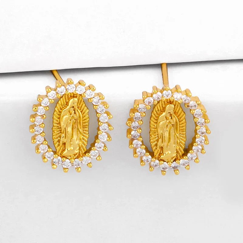 Brinco Banhado a Ouro - Nossa Senhora - TechnoLoja