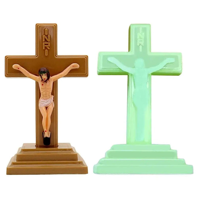 Crucifixo de Mesa Jesus Cristo Brilha no Escuro - TechnoLoja