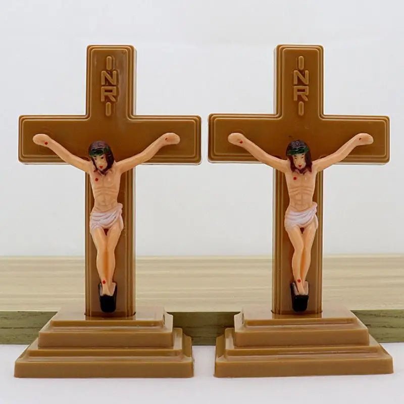 Crucifixo de Mesa Jesus Cristo Brilha no Escuro - TechnoLoja