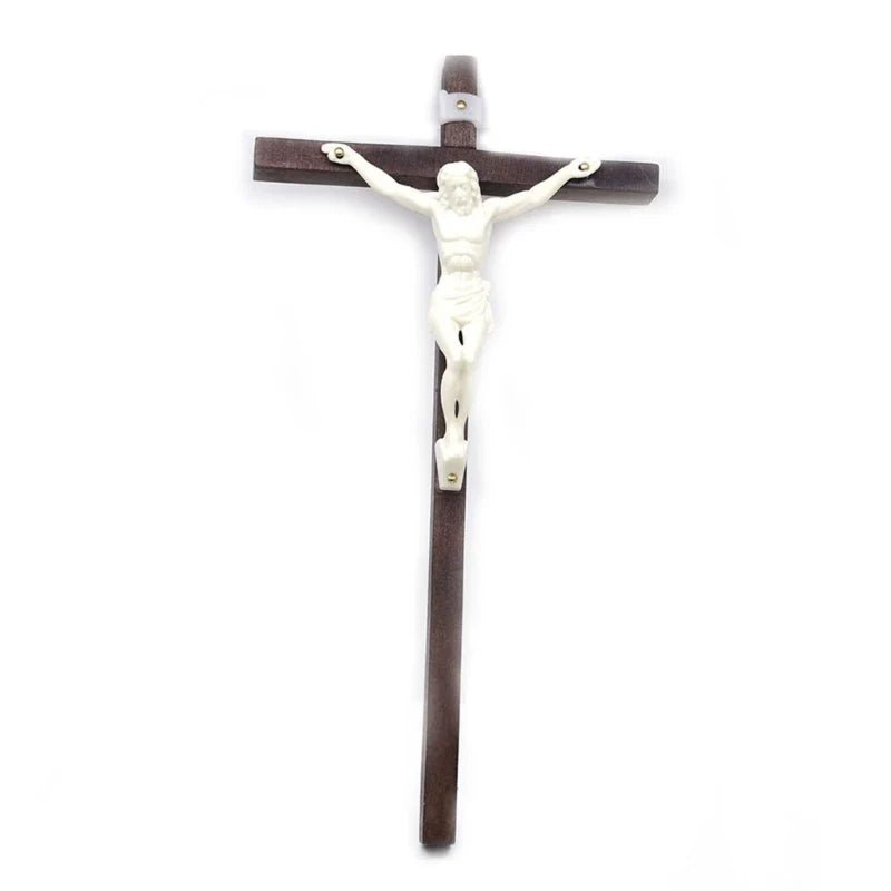 Crucifixo Religioso De Madeira Sólida Decoração De Casa E Escritório - TechnoLoja