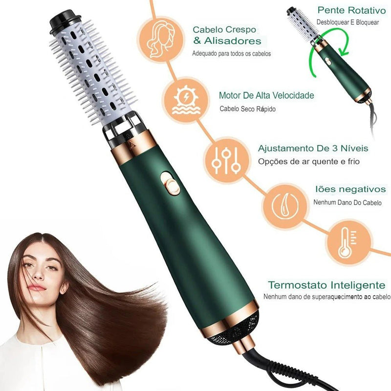 Escova Secador 3 Em 1 - Curling Iron - TechnoLoja