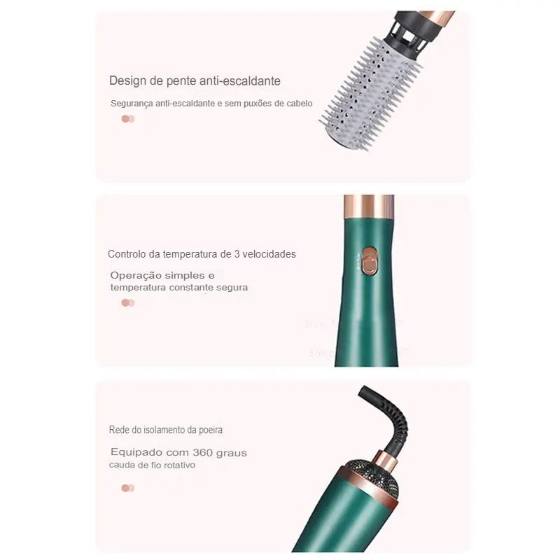 Escova Secadora -3 Em 1 Hair Styler - TechnoLoja