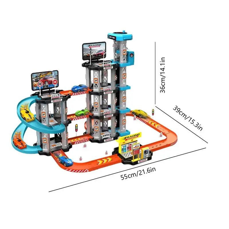 Garagem Track Toy para Meninos - TechnoLoja