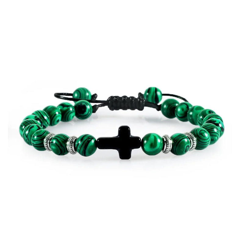 Pulseiras Religiosa de Pedras Natural Unissex - TechnoLoja