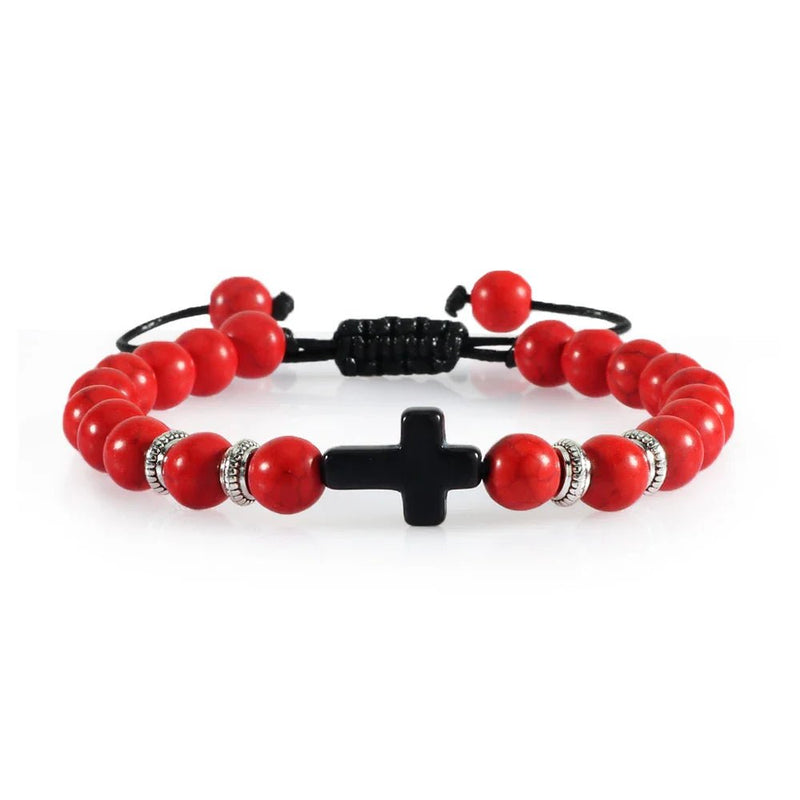 Pulseiras Religiosa de Pedras Natural Unissex - TechnoLoja