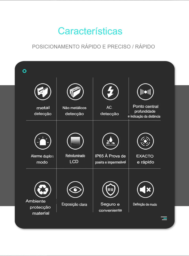 Scanner de Parede Detector de Tubo - Mileseey - TechnoLoja