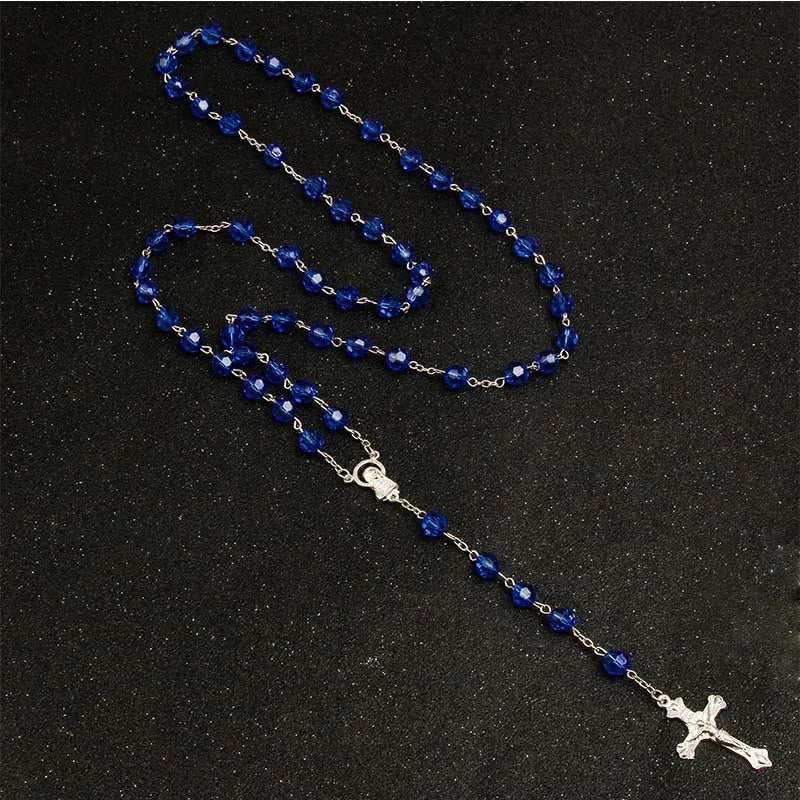 Terço Religioso com Cruz e Pingentes de Rosário de Perola - TechnoLoja