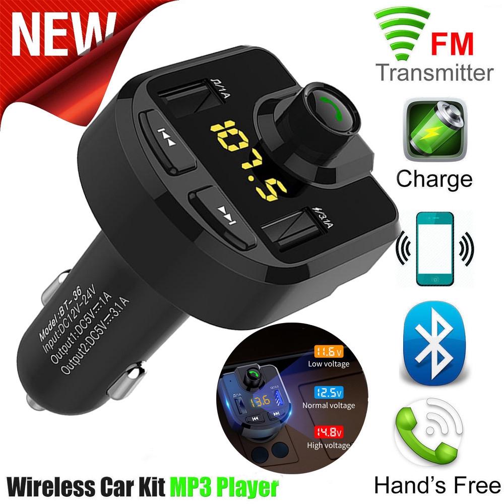 Adaptador Transmissor FM Sem Fio Bluetooth para Carro - TechnoLoja