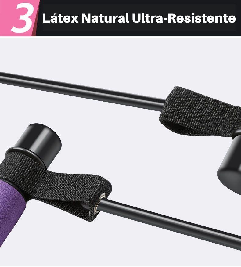 Barra com Elástico para Musculação - Pilates Stick - TechnoLoja