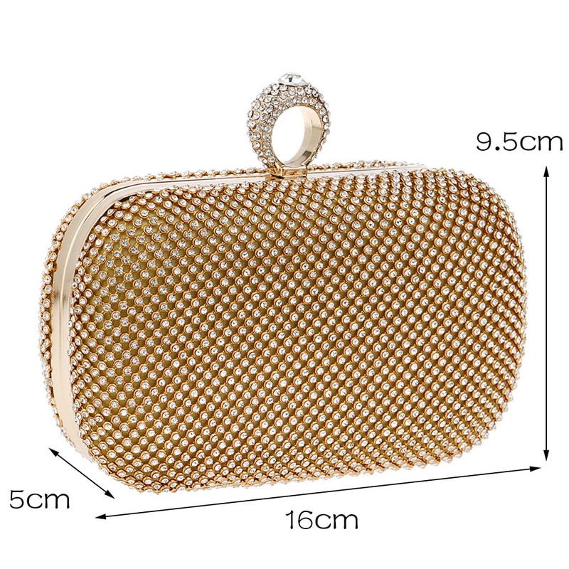 Bolsa Clutch Feminina de Ombro Cravejada - Frete Grátis - TechnoLoja