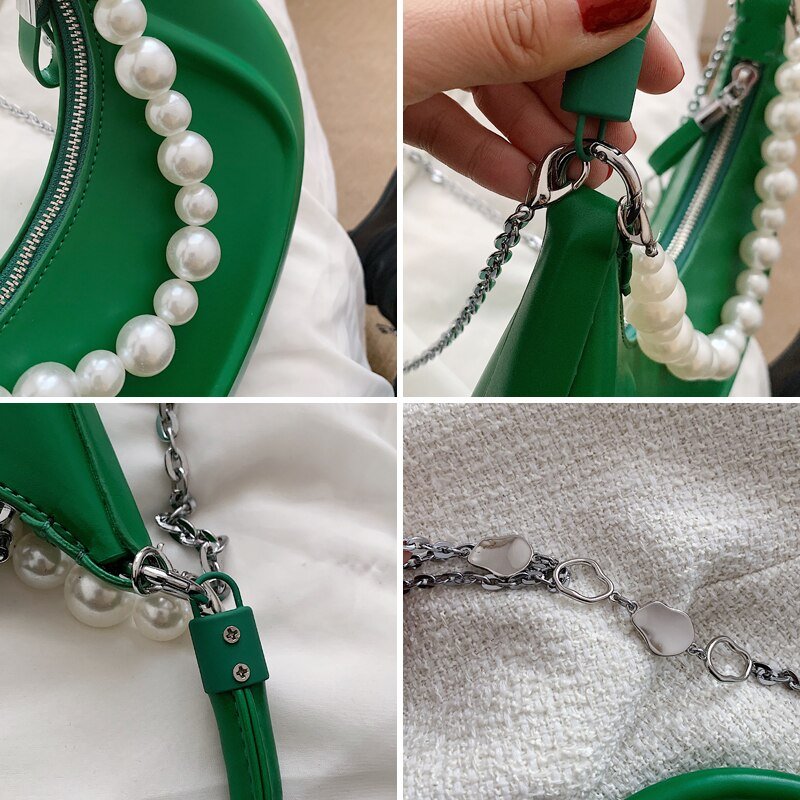 Bolsa Feminina Corrente com Pérolas - Frete Grátis - TechnoLoja