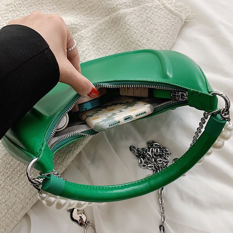 Bolsa Feminina Corrente com Pérolas - Frete Grátis - TechnoLoja