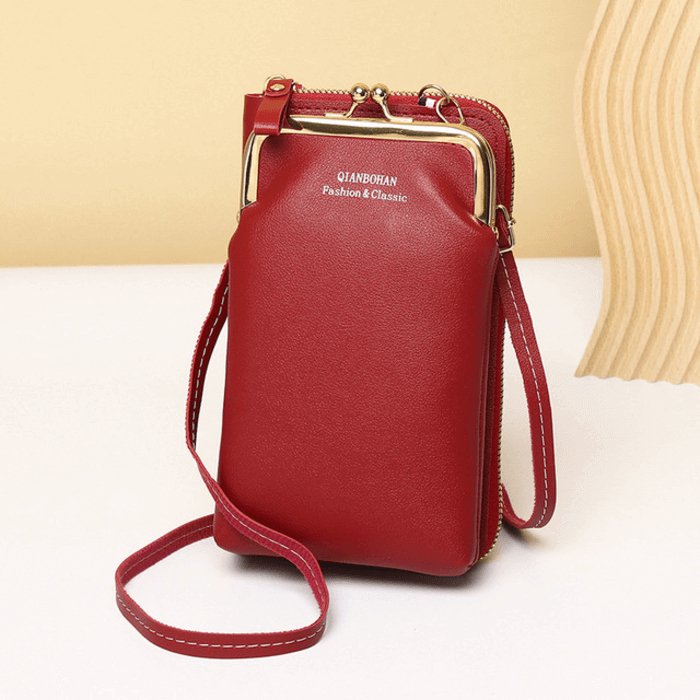 Bolsa Feminina Transversal Charm - Couro Legítimo - Frete Grátis - TechnoLoja