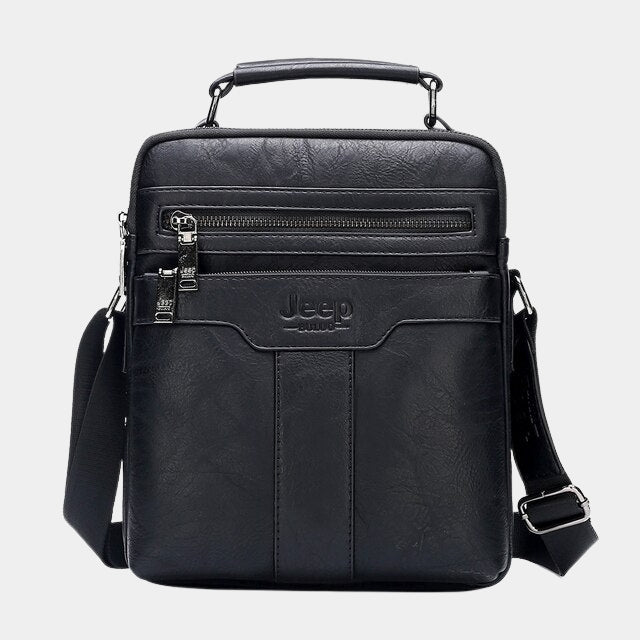 Bolsa JEEP de Couro Bag Masculina 2 Fechos - Frete Grátis - TechnoLoja