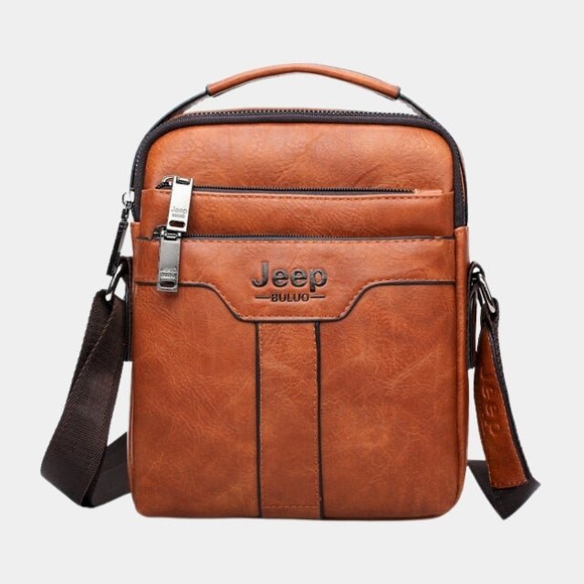Bolsa JEEP de Couro Bag Masculina 2 Fechos - Frete Grátis - TechnoLoja