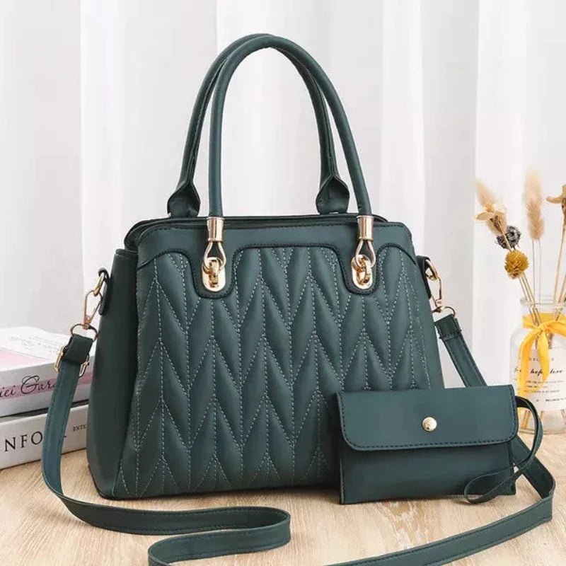Bolsa Transversal Feminina de Couro + Carteira Feminina de Couro - Frete Grátis - TechnoLoja