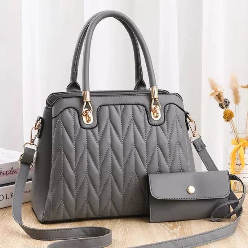 Bolsa Transversal Feminina de Couro + Carteira Feminina de Couro - Frete Grátis - TechnoLoja