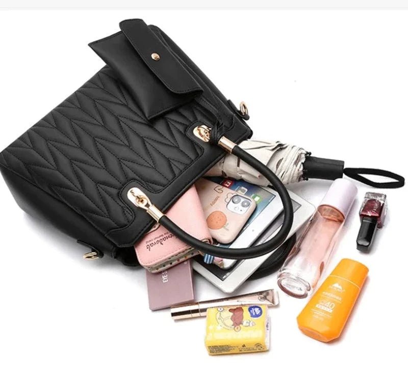 Bolsa Transversal Feminina de Couro + Carteira Feminina de Couro - Frete Grátis - TechnoLoja