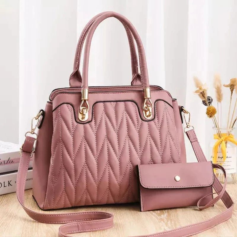 Bolsa Transversal Feminina de Couro + Carteira Feminina de Couro - Frete Grátis - TechnoLoja