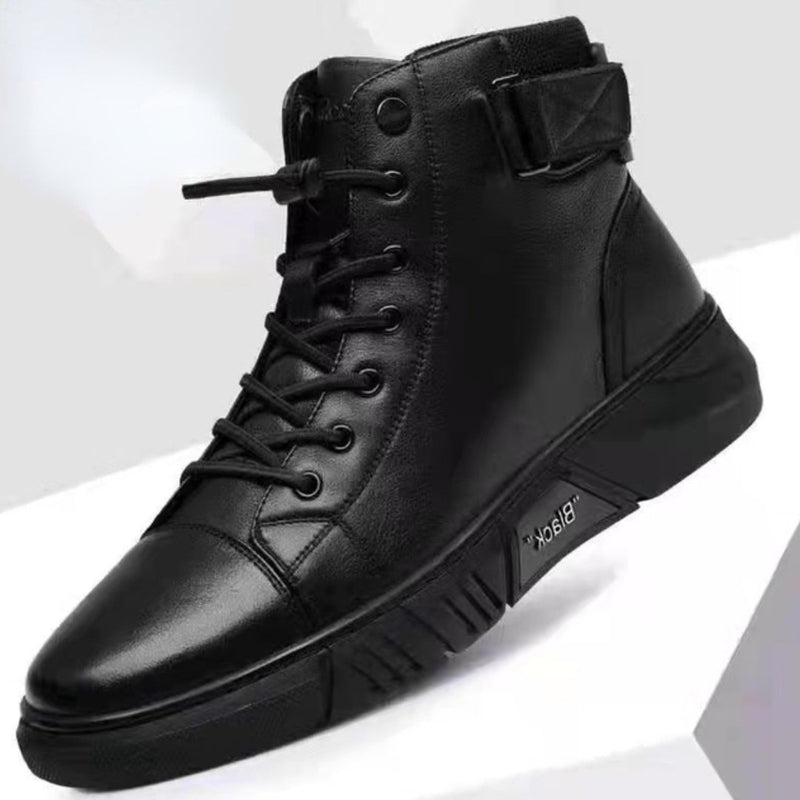 Bota Masculina de Couro Black Titan - Frete Grátis - TechnoLoja