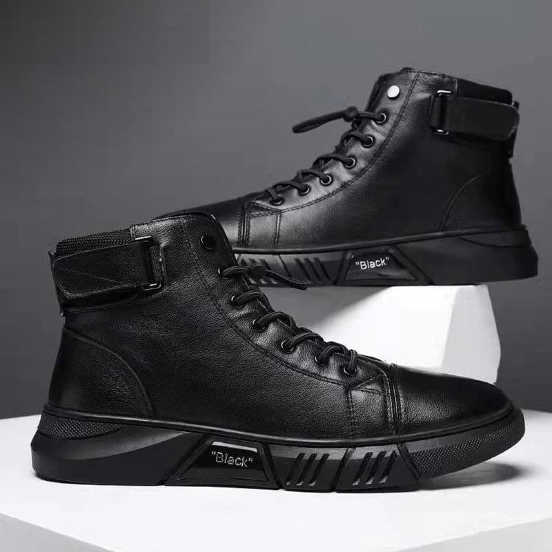 Bota Masculina de Couro Black Titan - Frete Grátis - TechnoLoja