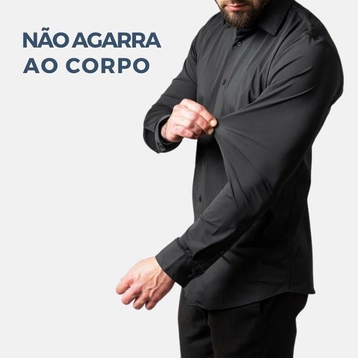 Camisa Social Lisa Conforto Anti Amassado - Frete Grátis - TechnoLoja