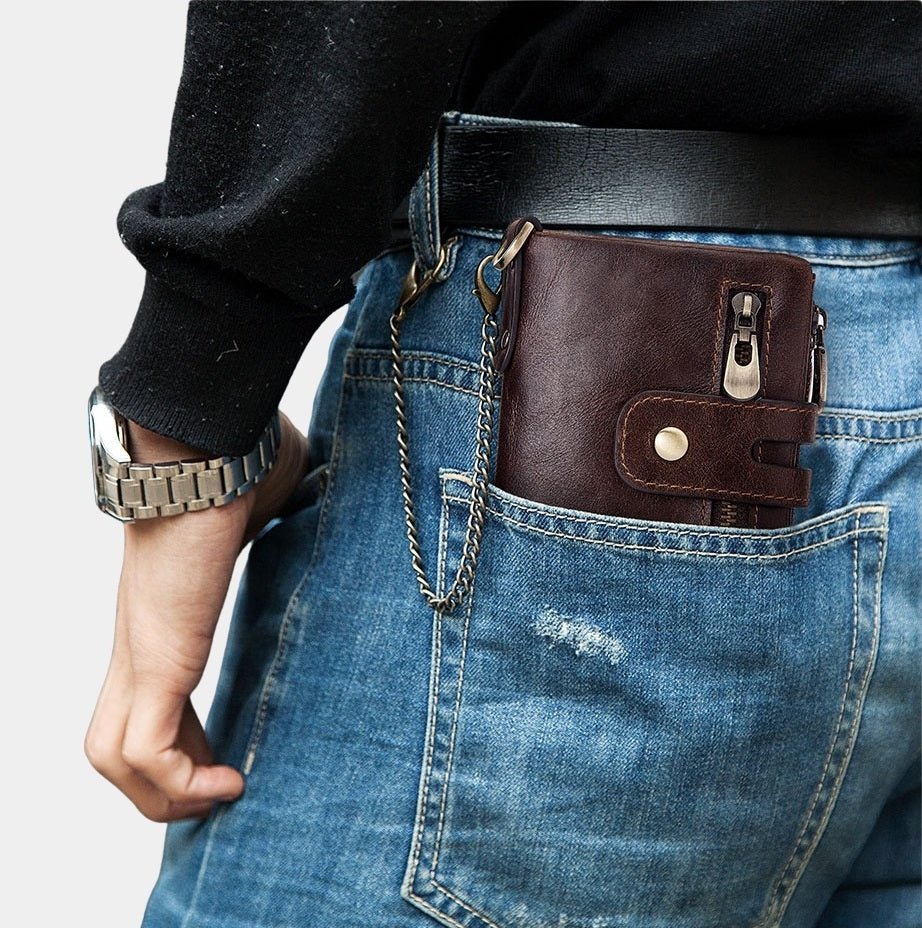 Carteira JEEP de Couro Antifurto com Zíper - Frete Grátis - TechnoLoja