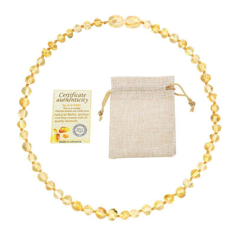 Colar De Âmbar Báltico Polido / 33 Cm - TechnoLoja