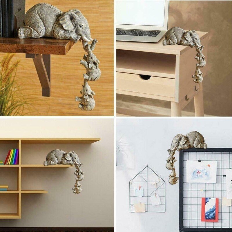 Decoração Elefantes (pintado à mão) - Frete Grátis - TechnoLoja
