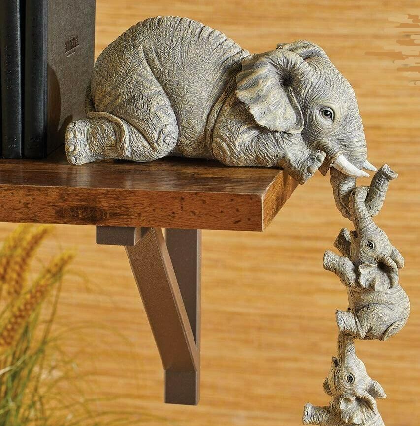 Decoração Elefantes (pintado à mão) - Frete Grátis - TechnoLoja