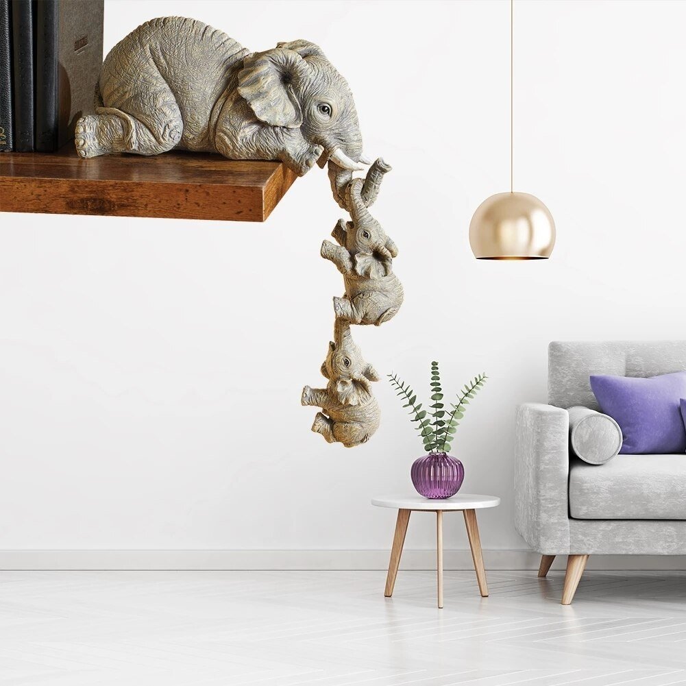 Decoração Elefantes (pintado à mão) - Frete Grátis - TechnoLoja