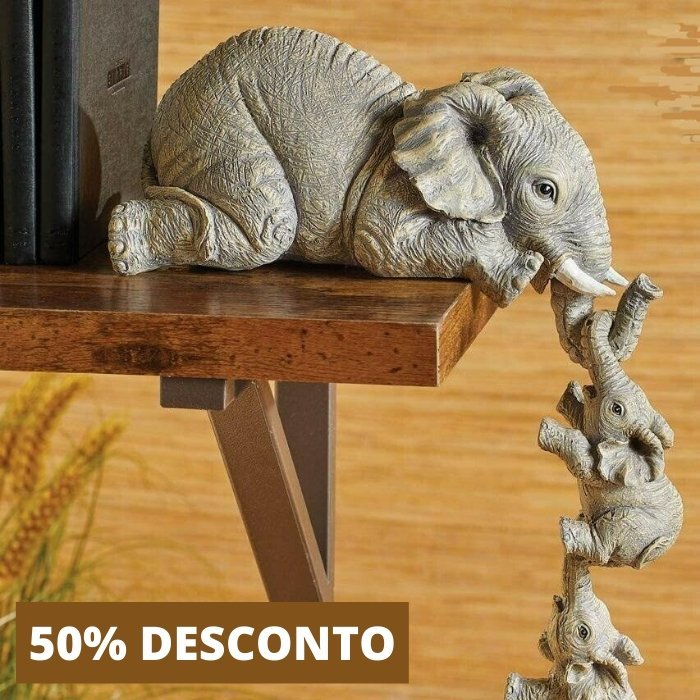 Decoração Elefantes (pintado à mão) - Frete Grátis - TechnoLoja