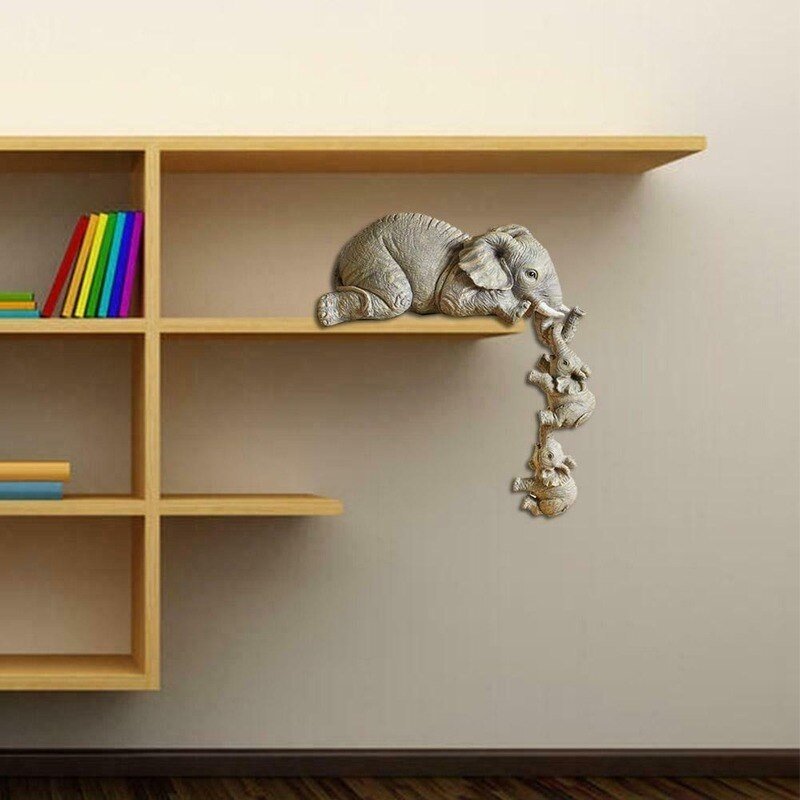 Decoração Elefantes (pintado à mão) - Frete Grátis - TechnoLoja