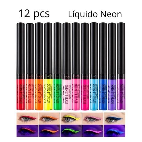 Kit 12 Delineadores Coloridos Com Brilho Neon - TechnoLoja