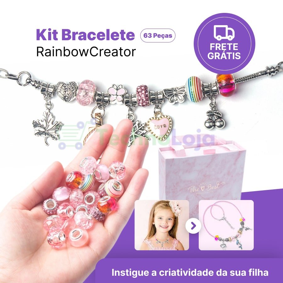 Kit Bracelete 63 Peças - RainbowCreator [PROMO 32% OFF🔥] - TechnoLoja