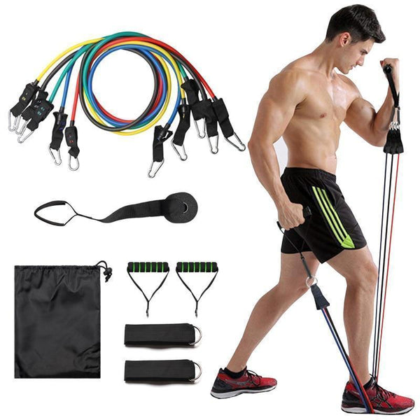 Kit Elástico Musculação Crossband 11 peças elásticos exercício fitness  multifuncional Treino em casa - Cronos Esporte