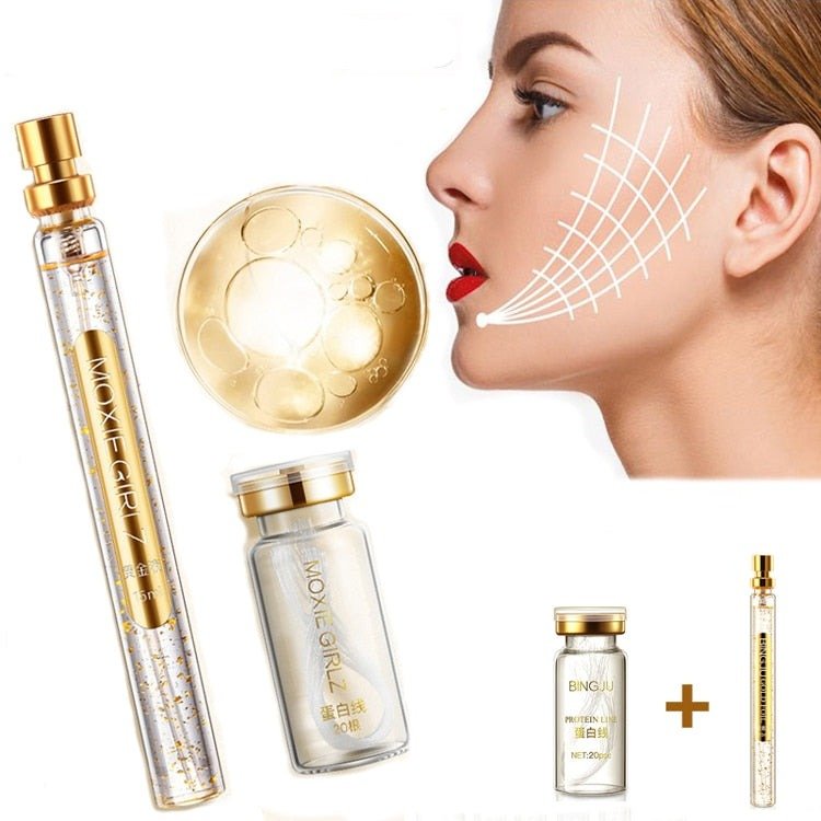 Linha Gold Protein + Serum - Kit Skincare Tratamento - Frete Grátis - TechnoLoja