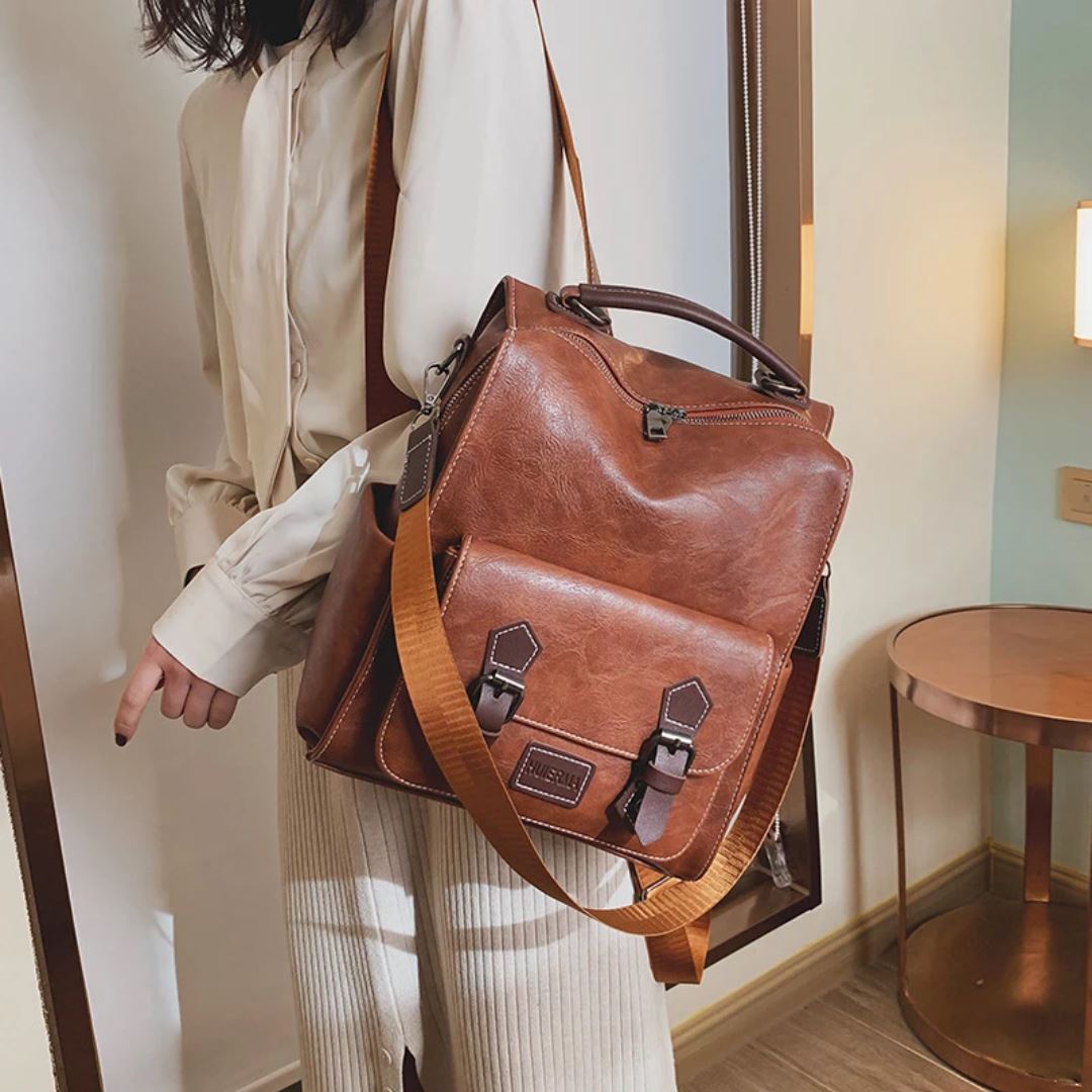 Mochila de Couro Feminina - Frete Grátis - TechnoLoja