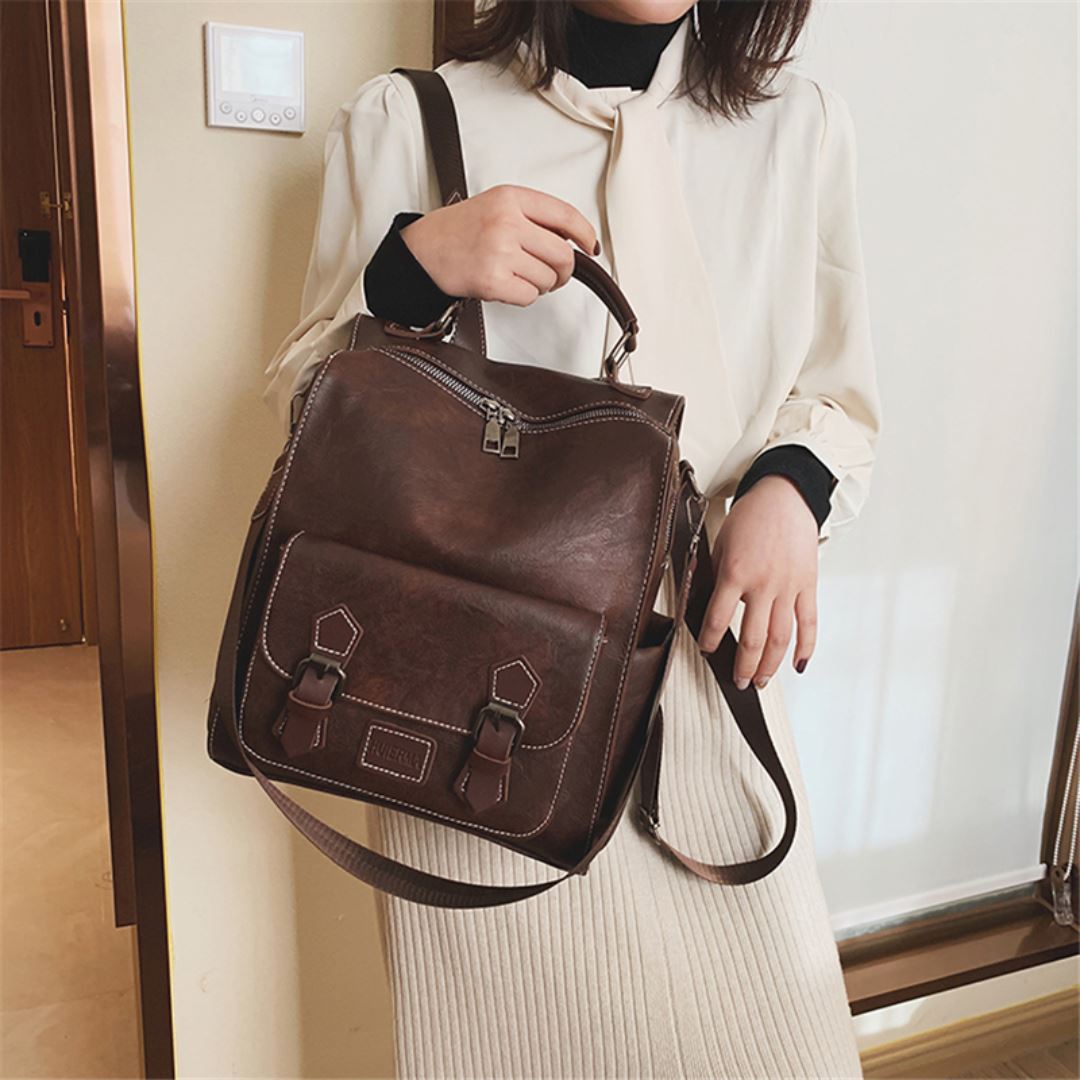 Mochila de Couro Feminina - Frete Grátis - TechnoLoja