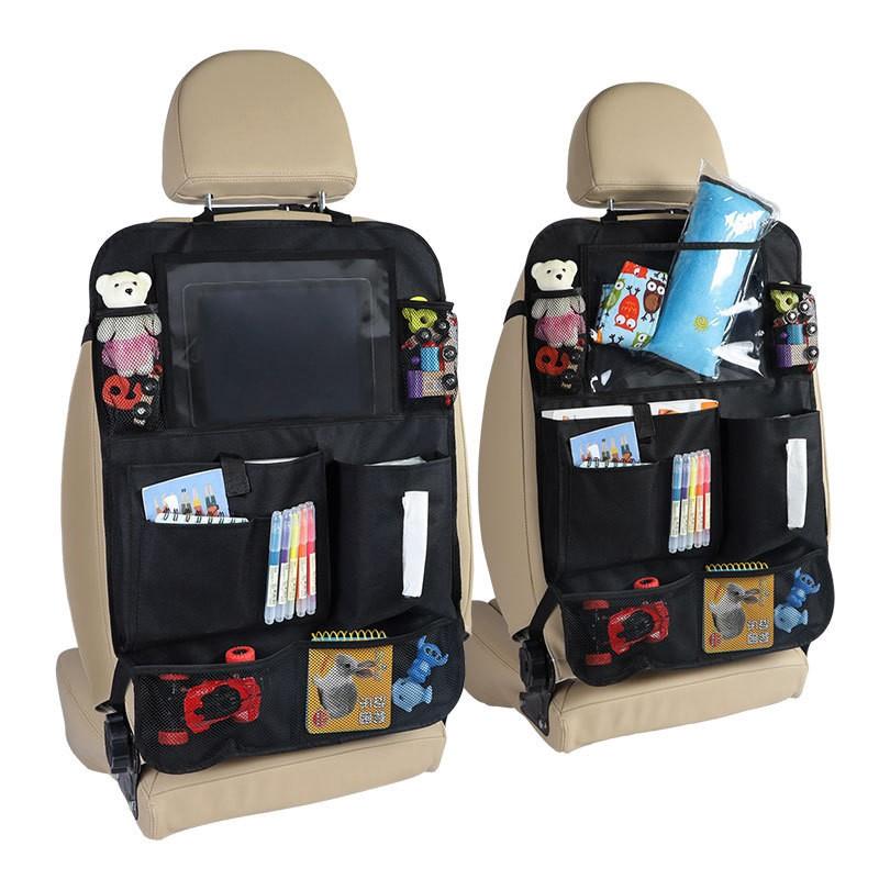 Organizador Do Banco Traseiro Do Carro Protetor De Encosto Com Suporte Para Ipad Vários Bolsos - TechnoLoja