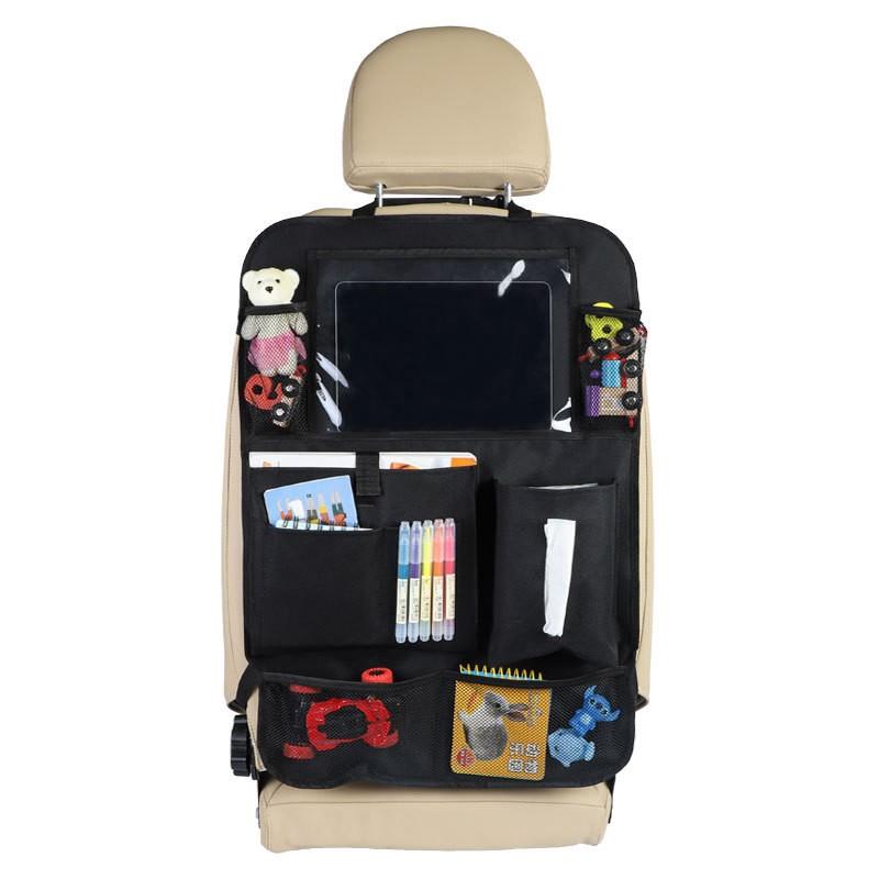 Organizador Do Banco Traseiro Do Carro Protetor De Encosto Com Suporte Para Ipad Vários Bolsos - TechnoLoja