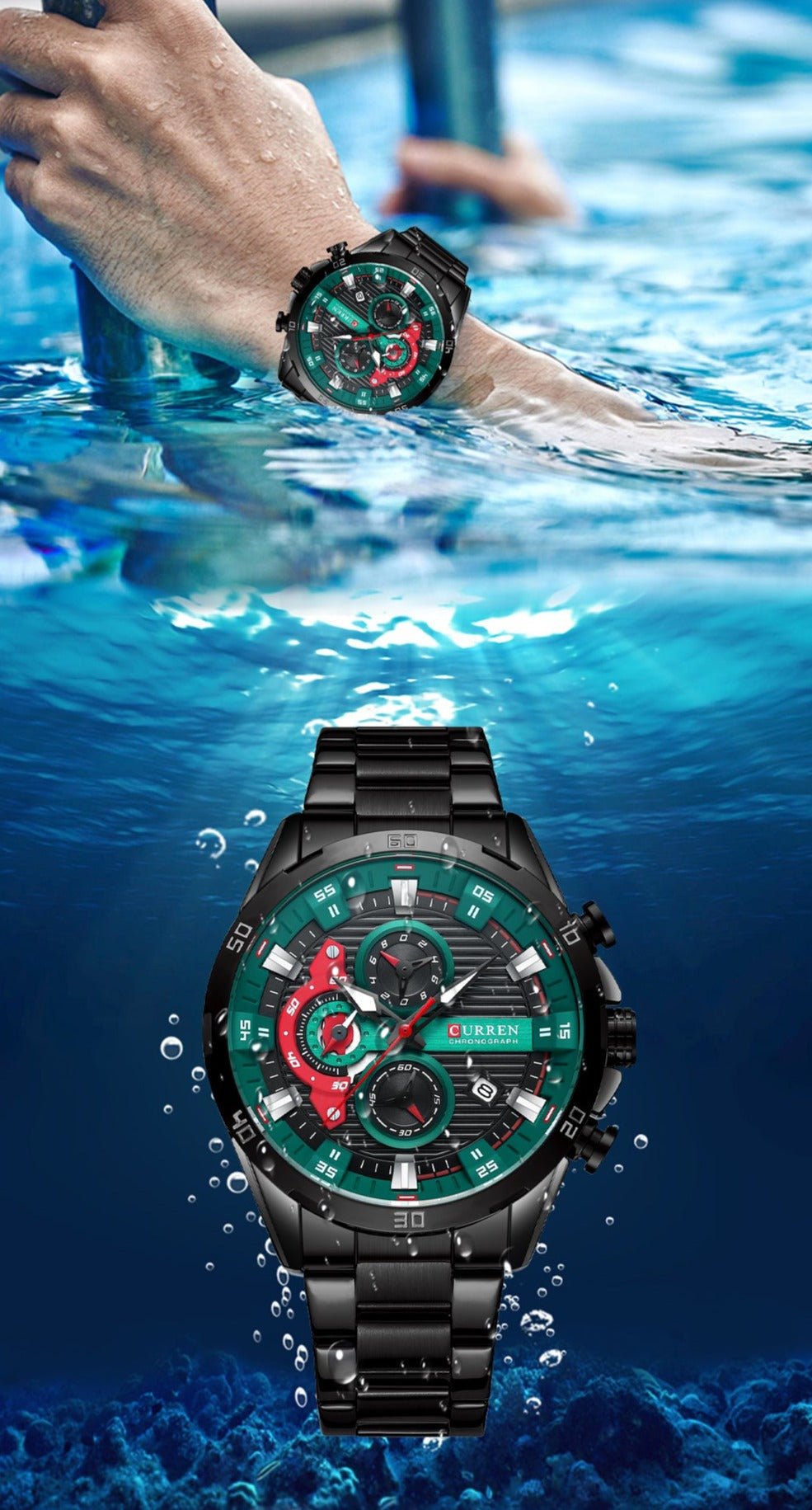 RELÓGIO CURREN SPORTS VEGAS - 45% OFF - GARANTIA DE 1 ANO - PRODUTO ORIGINAL. - TechnoLoja