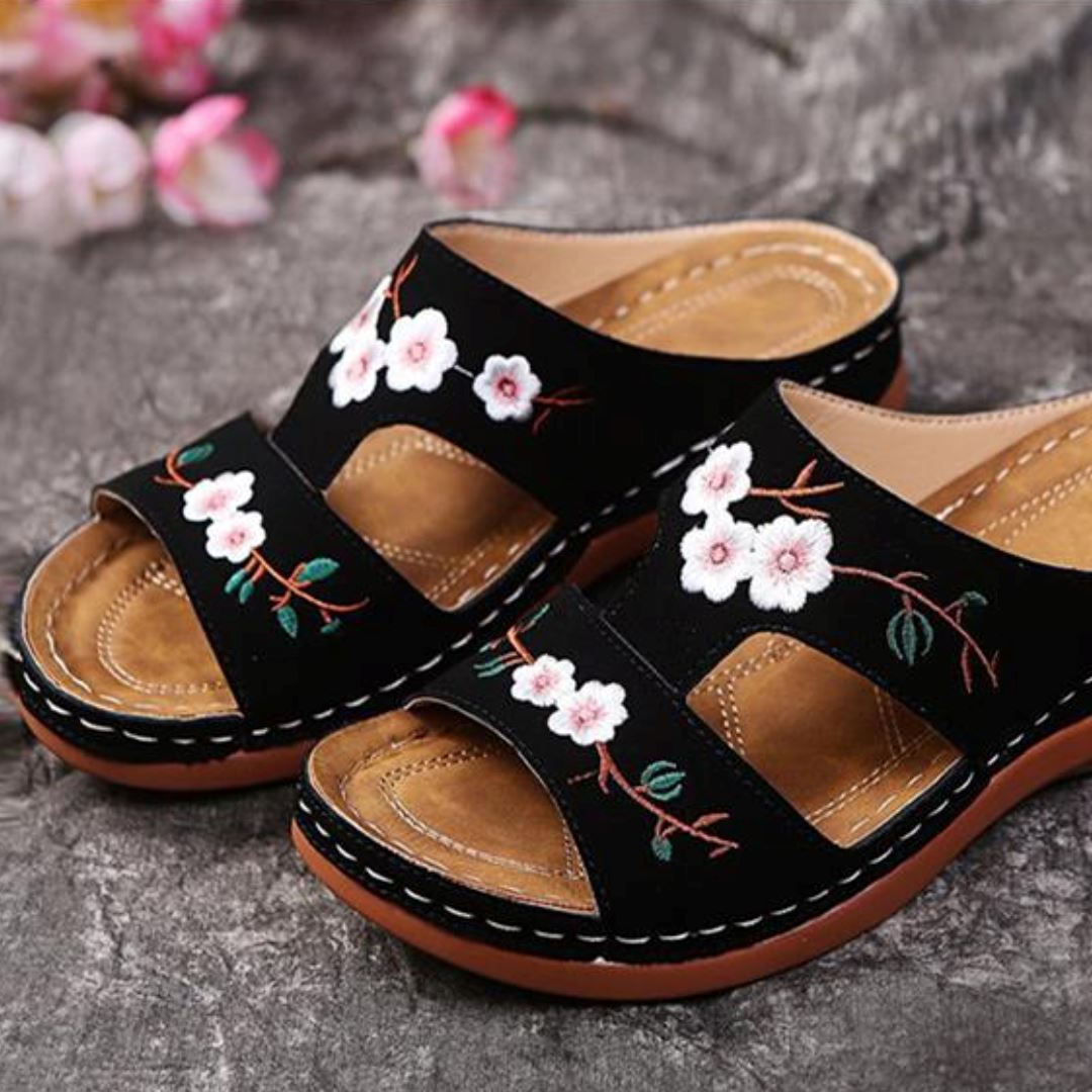 Sandália Feminina Ortopédica Flor - Frete Grátis - TechnoLoja