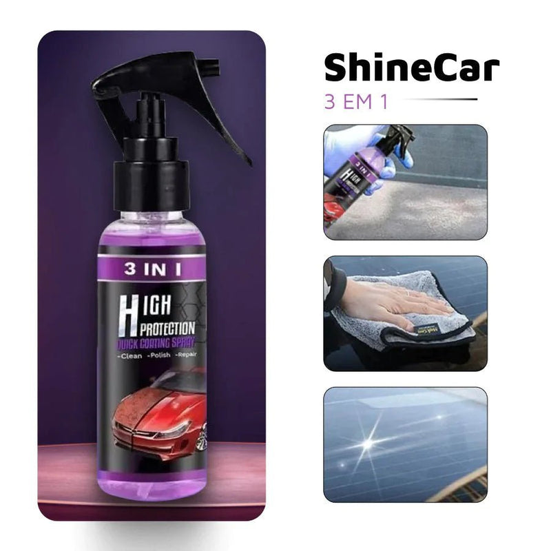 ShineCar™ - Spray de Revestimento de Alta Proteção Para Carros (Efeito Brilho Rápido) - TechnoLoja