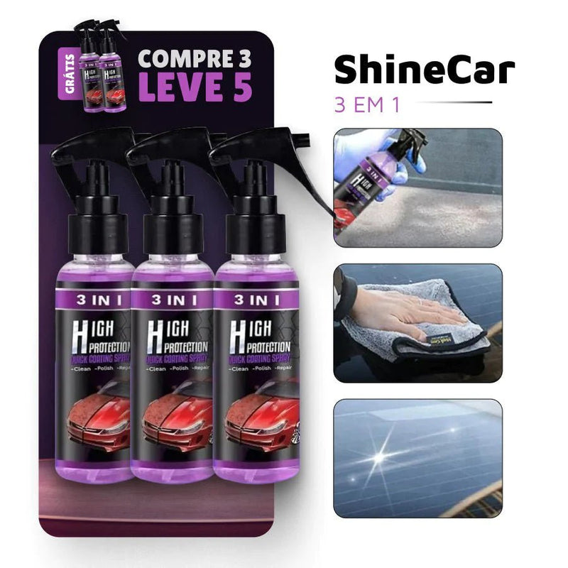 ShineCar™ - Spray de Revestimento de Alta Proteção Para Carros (Efeito Brilho Rápido) - TechnoLoja