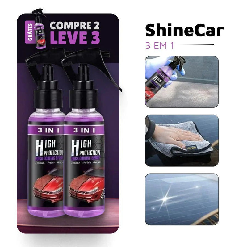 ShineCar™ - Spray de Revestimento de Alta Proteção Para Carros (Efeito Brilho Rápido) - TechnoLoja